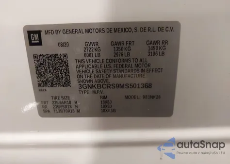 2021 Chevrolet Blazer Fwd 2Lt from USA, damaged, VIN 3GNKBCRS9MS501368